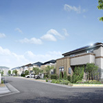 加古川街並みパース加工